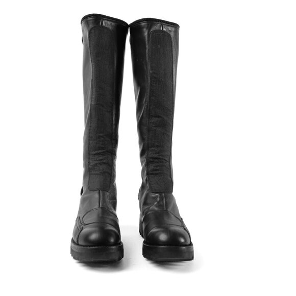 Jil Sander Black Knee-High Leather Boots – Size 37 - Picture 3 of 13